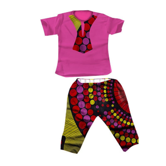 Traje Infantil Africano en Algodón con Estampado Batik - Image 19