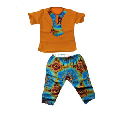 Traje Infantil Africano en Algodón con Estampado Batik - Image 14