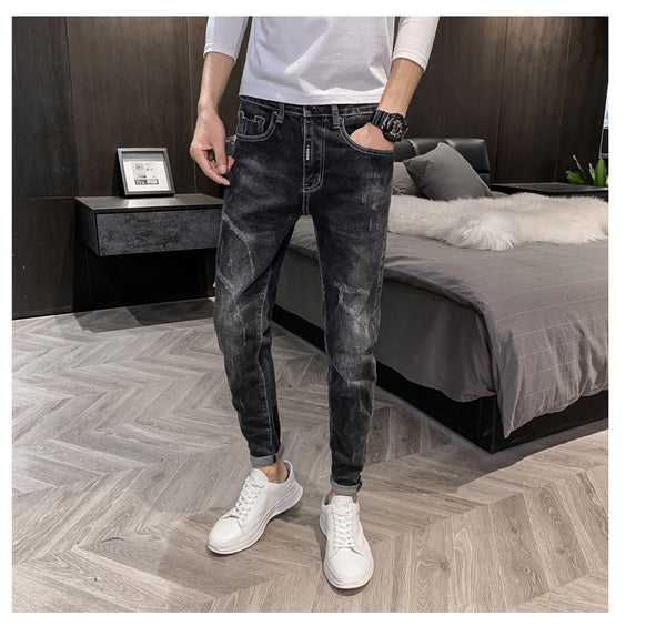 Pantalones Casuales Slim Stretch con Puño Ajustado - Image 3