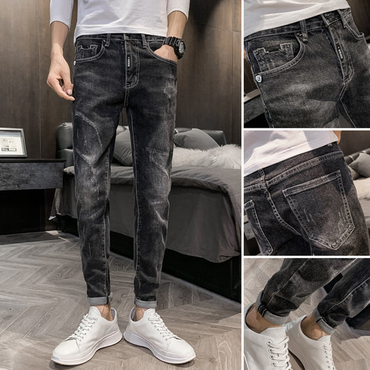 Pantalones Casuales Slim Stretch con Puño Ajustado