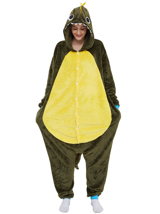 Pijama Integral Dragón Verde Militar - Disfraz Cómodo Unisex para Casa - Image 9