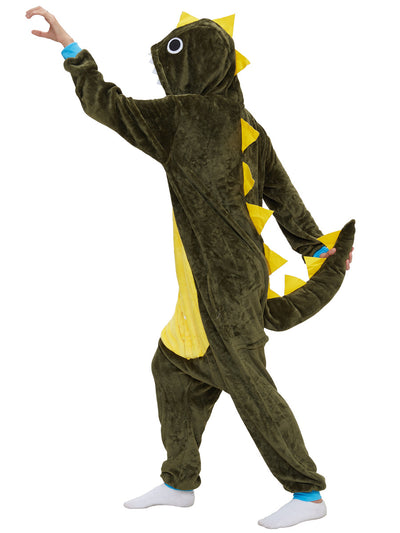 Pijama Integral Dragón Verde Militar - Disfraz Cómodo Unisex para Casa - Image 3