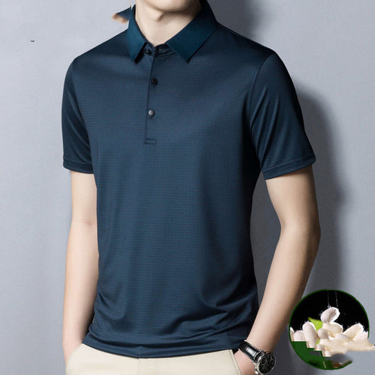 Camiseta de Seda para Hombre Woodpecker - Diseño Rayado Fresco y Cómodo - Image 12