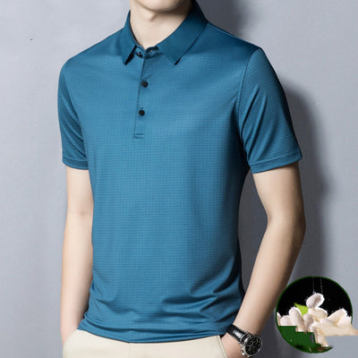 Camiseta de Seda para Hombre Woodpecker - Diseño Rayado Fresco y Cómodo - Image 11