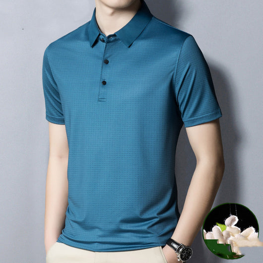 Camiseta de Seda para Hombre Woodpecker - Diseño Rayado Fresco y Cómodo - Image 11