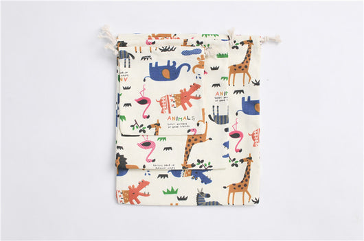 Bolsa de Almacenamiento con Cordón Estampado Zoo - Ideal para Regalos de Té - Image 7