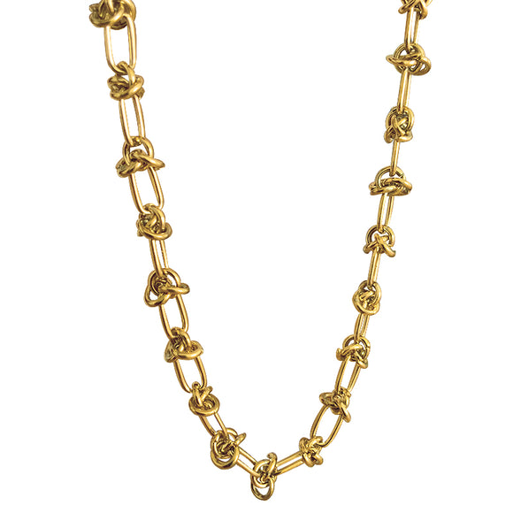 Collar Ajustable con Cadena de Nudos Personalizados para Capas