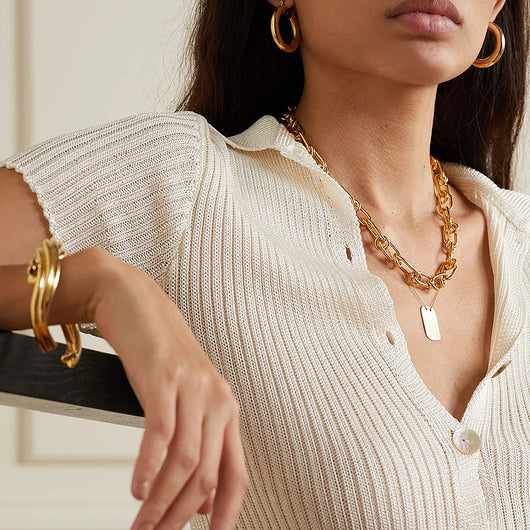 Collar Ajustable con Cadena de Nudos Personalizados para Capas