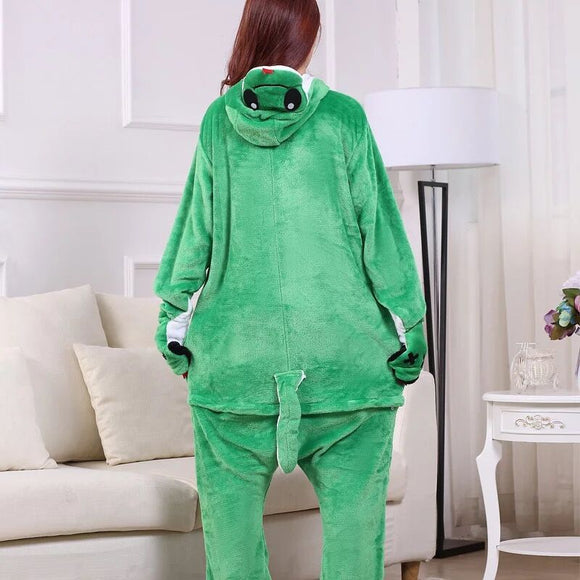 Pijama Franela Unisex Estampado Mono - Ropa Cómoda para Casa Otoño Invierno