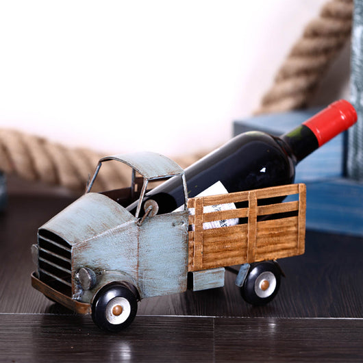 Soporte para Vino en Forma de Camioneta Pickup, Decoración Creativa para el Hogar, Artesanía Moderna en Metal - Image 11