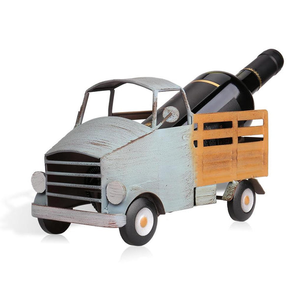 Soporte para Vino en Forma de Camioneta Pickup, Decoración Creativa para el Hogar, Artesanía Moderna en Metal