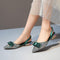Sandalias Planas con Moño Brillante y Diamantes para Mujer - Talla Pequeña