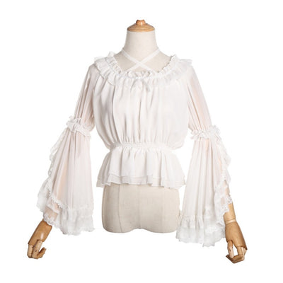 Blusa Lolita Sheer con Mangas Acampanadas - Estilo Alice Girl B306 - Image 8