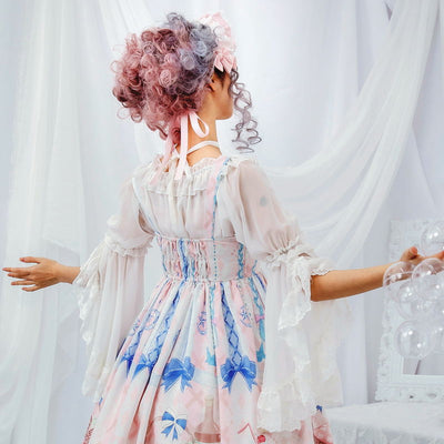 Blusa Lolita Sheer con Mangas Acampanadas - Estilo Alice Girl B306 - Image 5