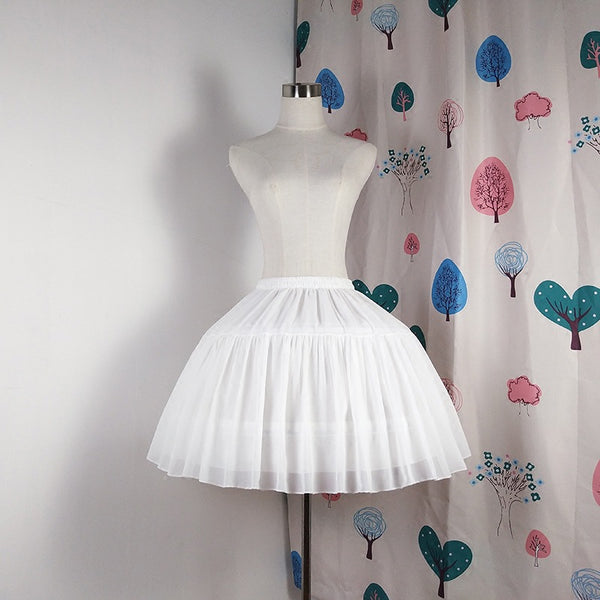 Falda Lolita Corta con Enagua Ajustable - Estilo Carmen con Armadura de Espina de Pescado