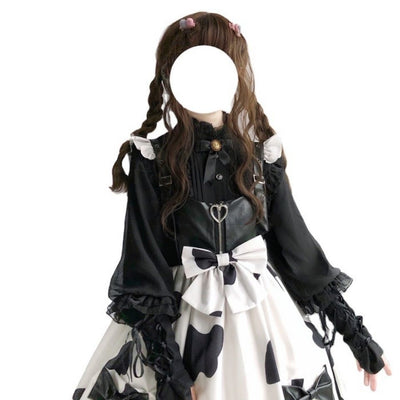Blusa Lolita Elegante Retro con Broche Mariposa Gratis - Top Interior Manga Corta - Image 10