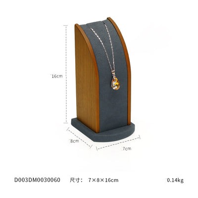 Expositor de Joyas de Madera Maciza - Soporte Curvo para Collares y Pendientes - Image 6