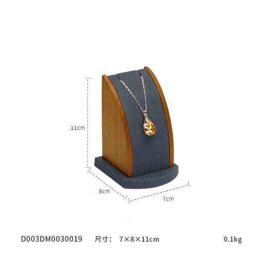 Expositor de Joyas de Madera Maciza - Soporte Curvo para Collares y Pendientes - Image 2