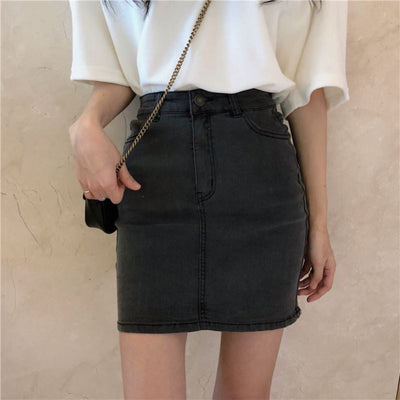 Falda Denim Cintura Alta Slim Fit - Tendencia Verano - Image 3