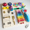 Tablero Educativo Montessori con Candados y Puzzles para Bebés