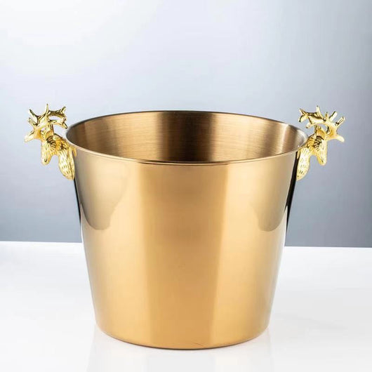 Cubitera de Lujo Cabeza de Ciervo Acero Inoxidable para Champagne y Vinos - Image 2