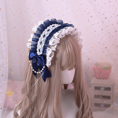 Diadema Lolita Hecha a Mano Multicolor con Encaje Delicado - Image 13