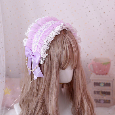 Diadema Lolita Hecha a Mano Multicolor con Encaje Delicado - Image 17