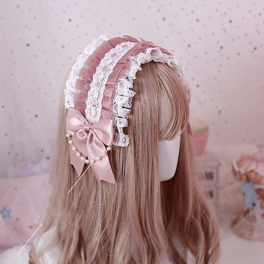 Diadema Lolita Hecha a Mano Multicolor con Encaje Delicado - Image 7