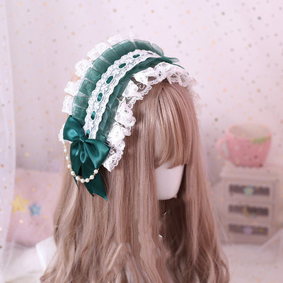 Diadema Lolita Hecha a Mano Multicolor con Encaje Delicado - Image 11