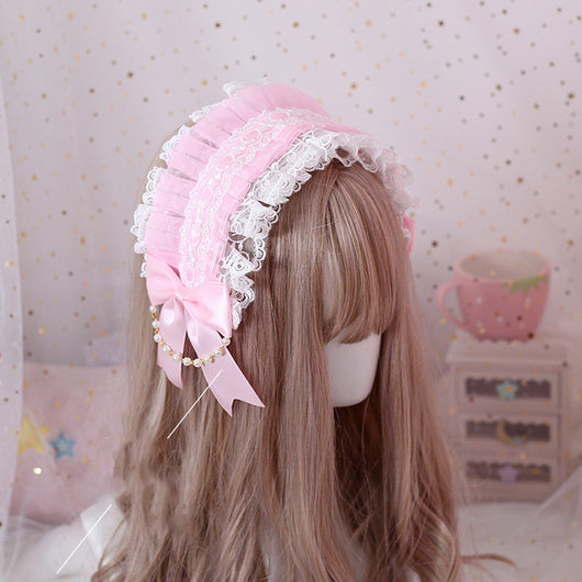 Diadema Lolita Hecha a Mano Multicolor con Encaje Delicado - Image 3