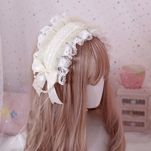 Diadema Lolita Hecha a Mano Multicolor con Encaje Delicado - Image 5