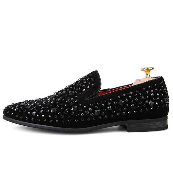 Zapatos Casuales Hombre Estilo Coreano con Strass - Diseño Trendy Juvenil