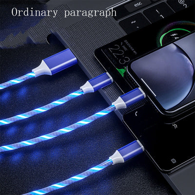 Cable 3 en 1 USB Micro y Type C con Luz LED Fluida para Carga Rápida - Image 5