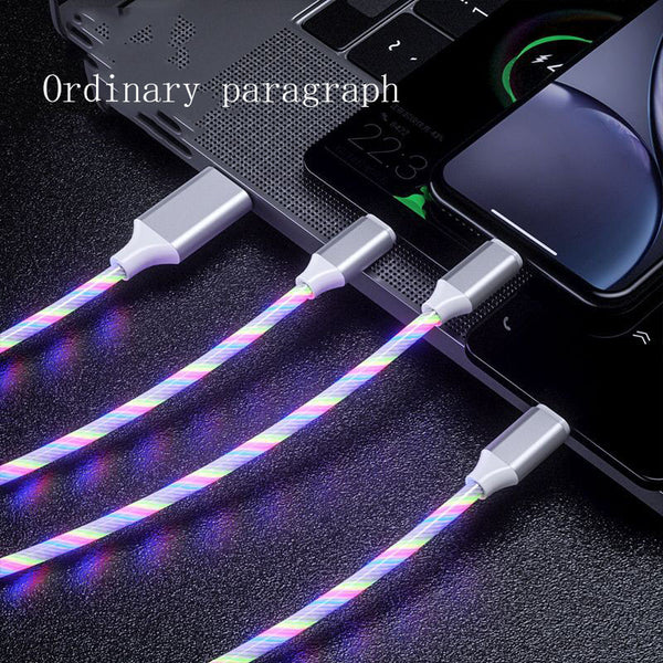 Cable 3 en 1 USB Micro y Type C con Luz LED Fluida para Carga Rápida - Image 8