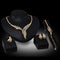 Conjunto de Joyas Nupciales Elegantes: Collar, Aretes, Anillo y Pulsera