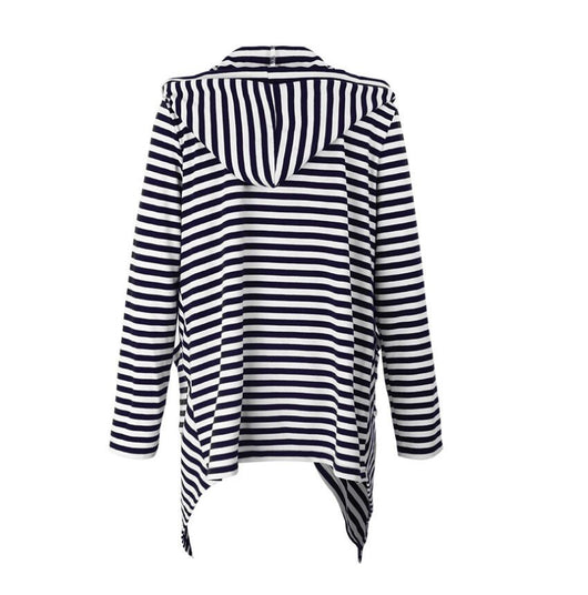 Sudadera con Capucha de Rayas Irregulares para Mujer - Estilo Moderno y Cómodo - Image 4