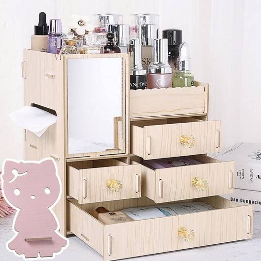 Organizador de Cosméticos y Joyas en Madera con Cajones - Image 24