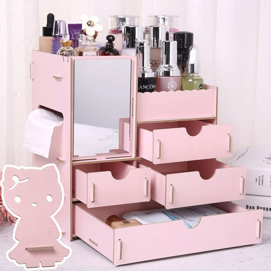 Organizador de Cosméticos y Joyas en Madera con Cajones - Image 26