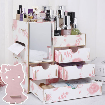 Organizador de Cosméticos y Joyas en Madera con Cajones - Image 28