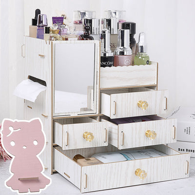 Organizador de Cosméticos y Joyas en Madera con Cajones - Image 30