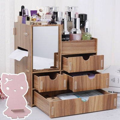 Organizador de Cosméticos y Joyas en Madera con Cajones - Image 36