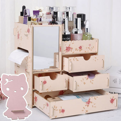 Organizador de Cosméticos y Joyas en Madera con Cajones - Image 38
