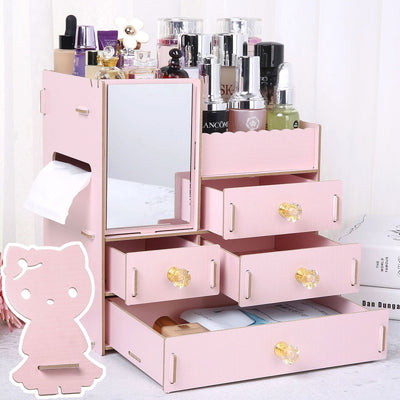 Organizador de Cosméticos y Joyas en Madera con Cajones - Image 9