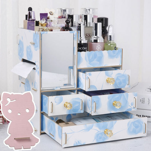 Organizador de Cosméticos y Joyas en Madera con Cajones - Image 18