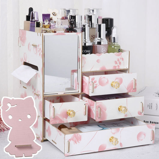 Organizador de Cosméticos y Joyas en Madera con Cajones - Image 15