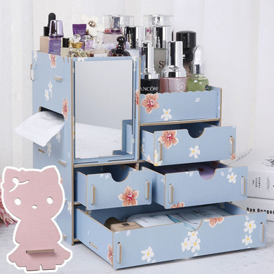 Organizador de Cosméticos y Joyas en Madera con Cajones - Image 7