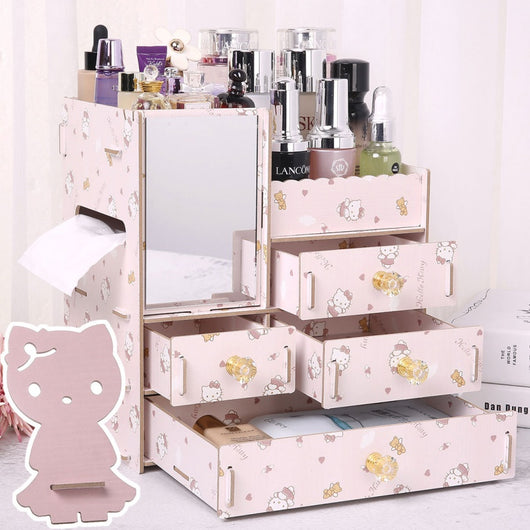 Organizador de Cosméticos y Joyas en Madera con Cajones - Image 11