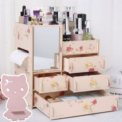 Organizador de Cosméticos y Joyas en Madera con Cajones - Image 17