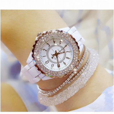 Reloj Automático para Mujer Cerámica Blanca Elegante - Image 3