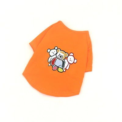 Playera de Algodón Puro para Mascotas - Diseño Ositos Tiernos Blanco y Negro